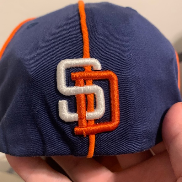 San Diego Padres Retro Spellout Flex-Fit Sz S/M - Picture 4 of 7